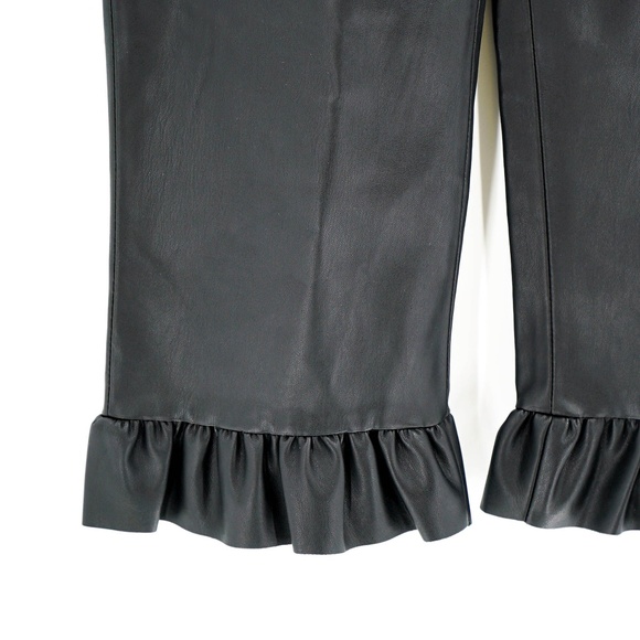 nwt | Zara Woman Faux Leather Ruffle Pants - Picture 8 of 8